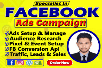 be your facebook and instagram ad campaign manager for sales and leads