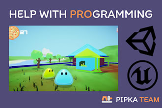 help with your projects using unity and unreal engine