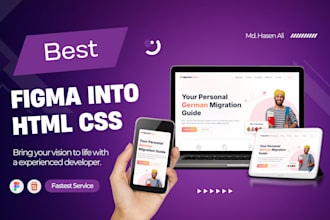 convert figma design to HTML CSS code with responsive layout