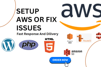 setup or fix any issue related to AWS amazon web services