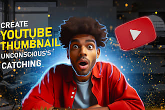 design eye catching youtube, thumbnail miniature