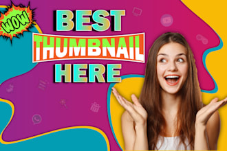 make you a creative and unique youtube thumbnail asap