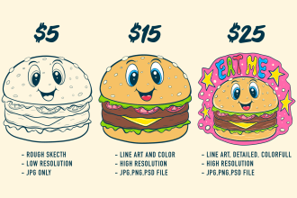 draw illustration cartoon art cute for sticker logo merch