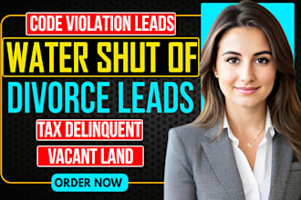 do code violation water shut of list divorce leads vacant land tax delinquent