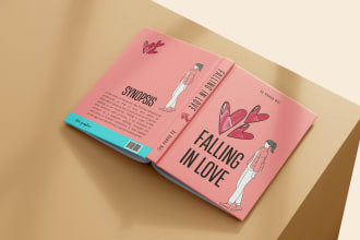 design custom illustrated book cover or ebook cover with 3d mockup