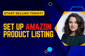 set up amazon seller account product listing