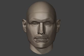 make a 3d model of the mask according to your sketch