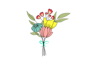 make a line art illustrator of botanicals and flowers beautifully