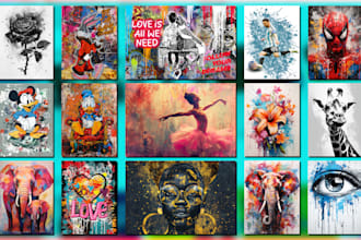 create amazing canvas wall art designs and mockups
