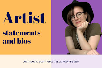 write your artist statement and artist bio