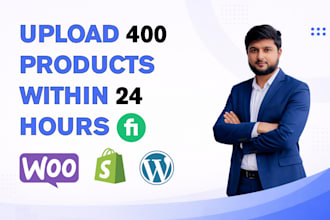 do wordpress data entry and woocommerce product upload
