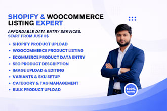 do shopify product upload, woocommerce product listing