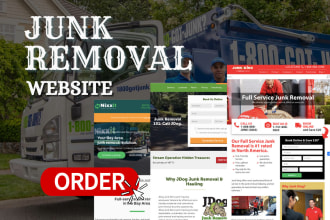 design junk removal website handyman cleaning hauling website