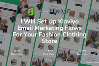 set up shopify klaviyo email marketing flows for your fashion clothing store
