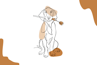 do custom pet one line art pet tattoo cat dog line any pet