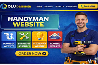 design handyman, plumber, electrician, roofing, furniture assembly website