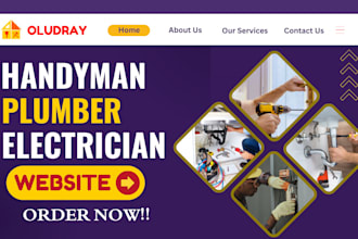 design handyman, plumber, electrician, roofing, furniture assembly website