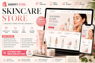 design skincare shopify store skincare website skincare shopify beauty website