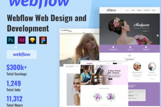 design responsive webflow website, redesign webflow website