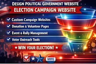 design professional political government website election campaign website