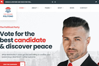 design professional political government website election campaign website