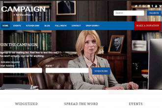 design professional political government website election campaign website
