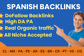 do spanish backlinks or spanish guest posts on chile peru spain mexico more
