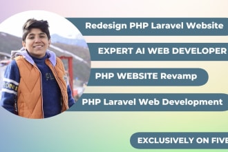 redesign PHP laravel website and revamp unique web apps