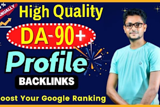 create 40 best seo high quality profile backlinks da 90