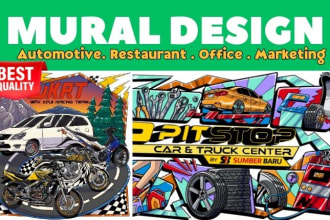 create amazing mural design for your business