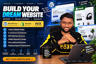 build an SEO friendly wordpress, shopify, or wix website that converts
