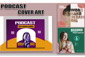 stunning podcast cover art design