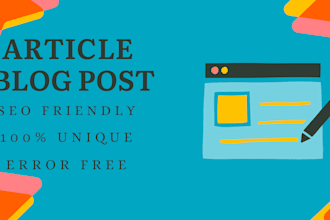 write SEO friendly blog post or article