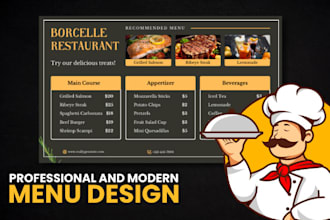 design eye catching digital menu boards for your business