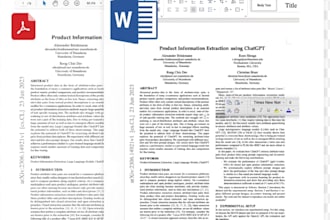 do data entry, PDF, book translation, ms word, document