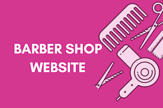 design barber shop website or barbershop with online booking