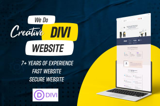 develop a creative  divi wordpress website for you