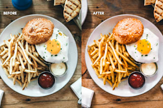 edit and retouch your food photography