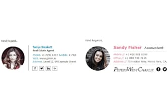 code a professional email signature