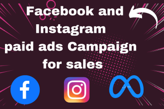 setup fb and ig paid ads for sales, leads, and traffic campaign