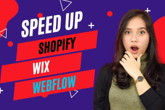 boost your wix webflow and shopify store speed