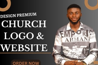 design a live streaming church website with and logo
