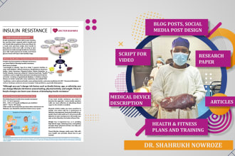 write medical health fitness related scripts for videos blogs posts