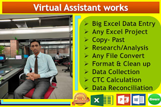 be your dedicated virtual assistant for excel projects