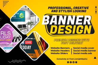 design premium banner and header