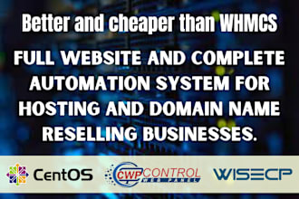 do full website for web hosting reseller business with wisecp cheaper than whmc