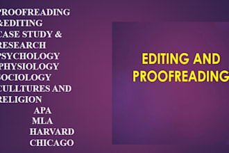 do proofreading and editing of all articles
