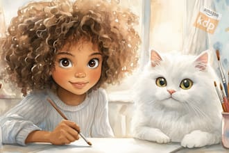do children story book illustration watercolor picture book cover