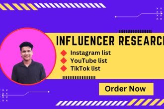 find best instagram, youtube, tiktok influencer list
