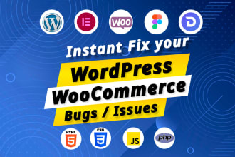 fix wordpress woocommerce issues bugs errors elementor pro divi instant